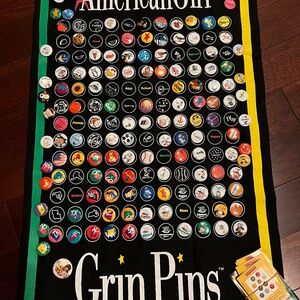 American Girl Grin Pins and Banner